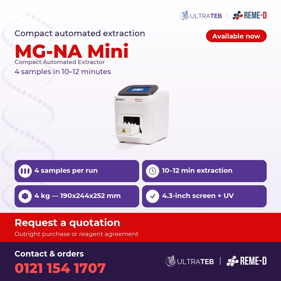 جهاز استخلاص الحمض النووي الآلي MG-NA Mini – ٤ عينات – Reme-D — سعر خاص للكميات — صورة 2 من 3