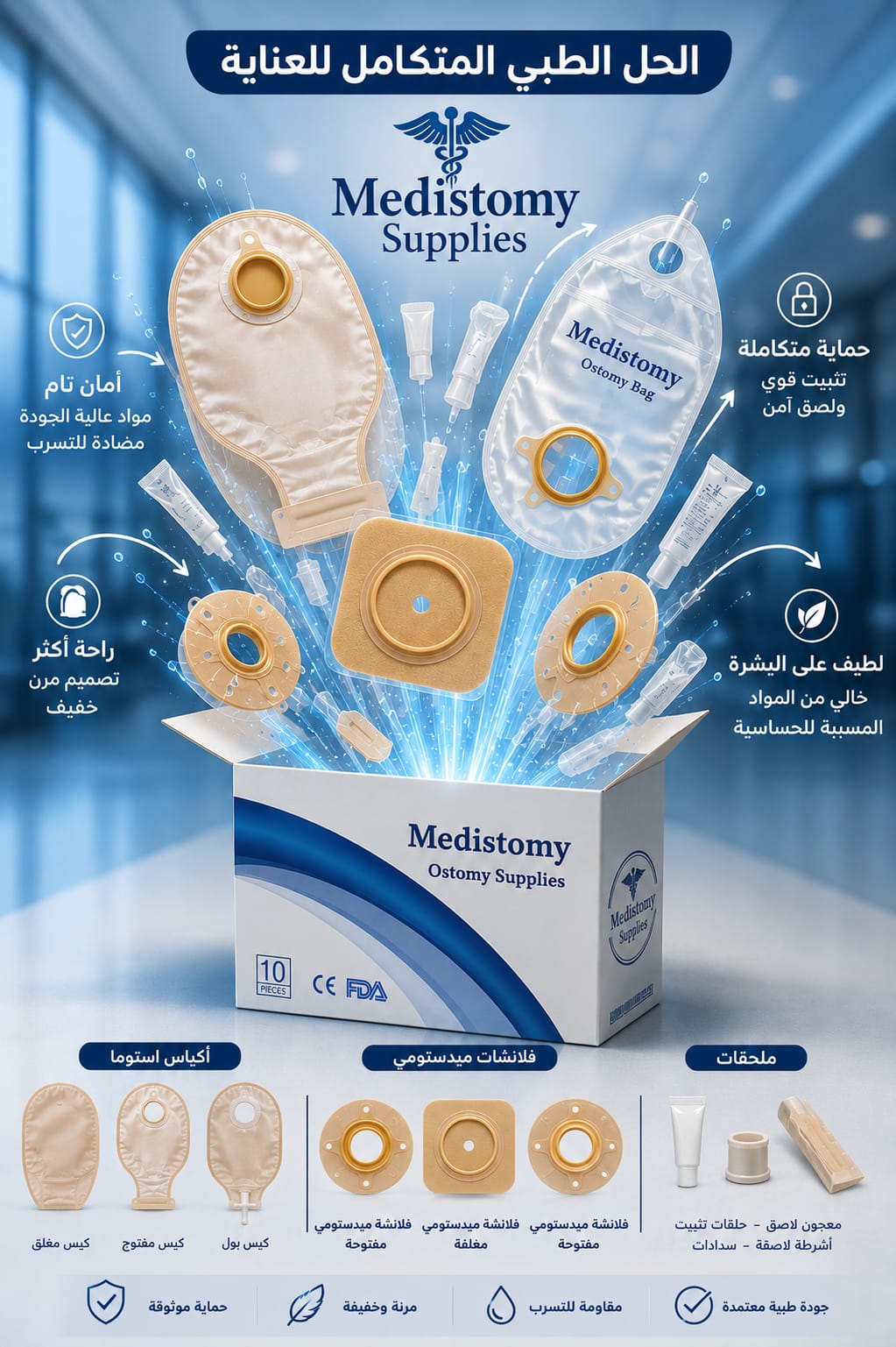 مجموعة رعاية الستوما المتكاملة من Medistomy — صورة 1 من 1